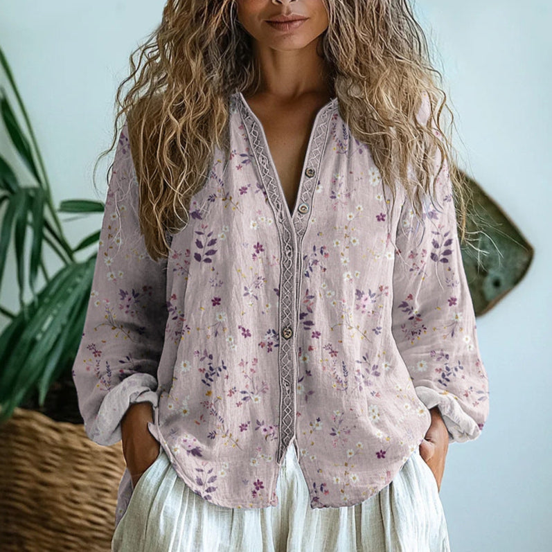 Mirabella | Elegant Blouse - Silk Blend - White