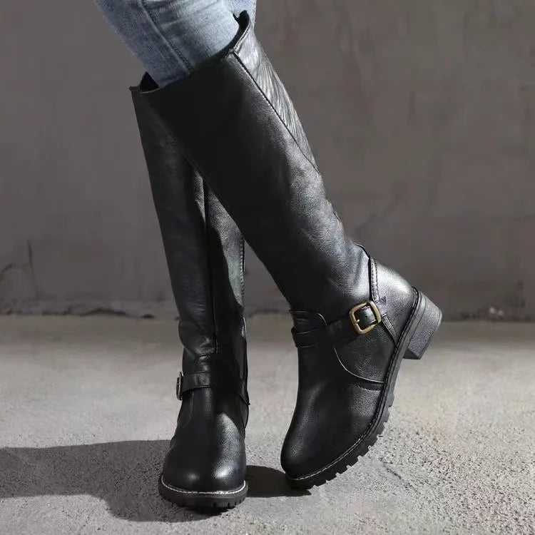 Katie | Women's Leather Orthopedic Boots - Black