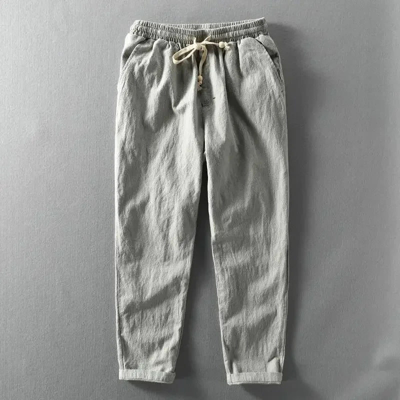 Daniel | Cotton Linen Pants - Beige