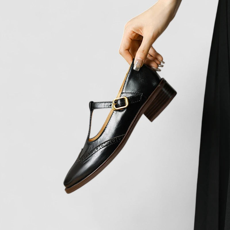 Olivia | Orthopedic Mary Jane Shoes - Black Leather