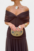 Lowenna | Elegant Dress - Black Silk Midi