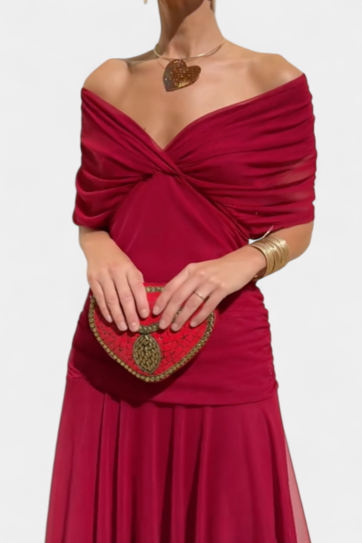 Lowenna | Elegant Dress - Black Silk Midi