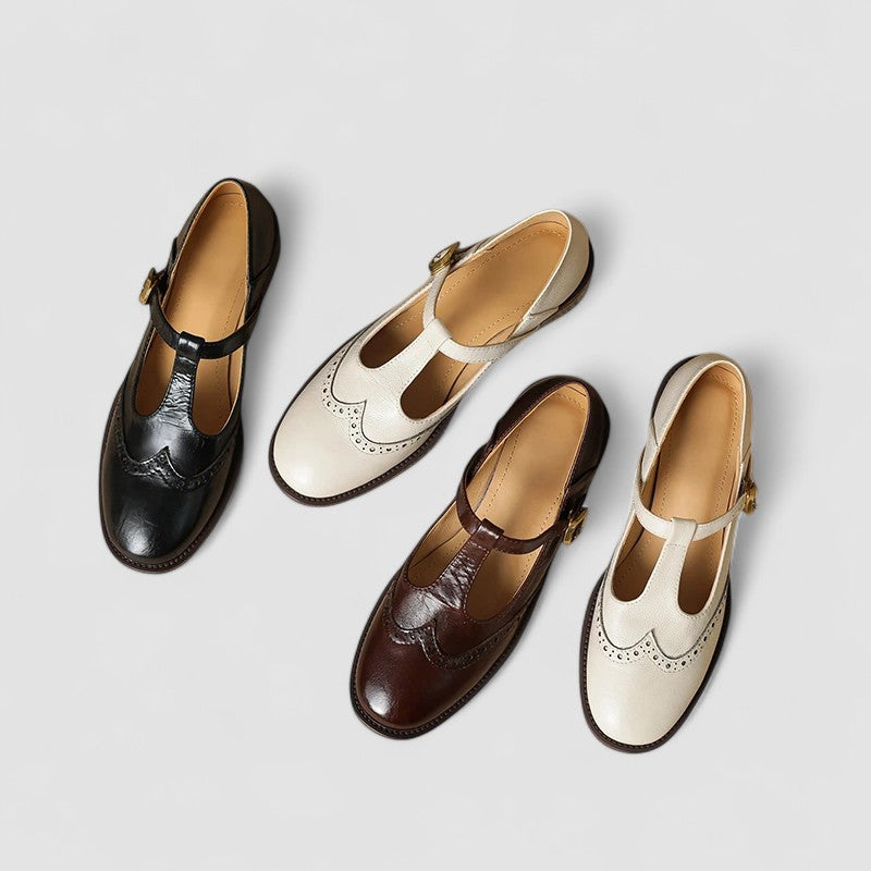 Olivia | Orthopedic Mary Jane Shoes - Black Leather