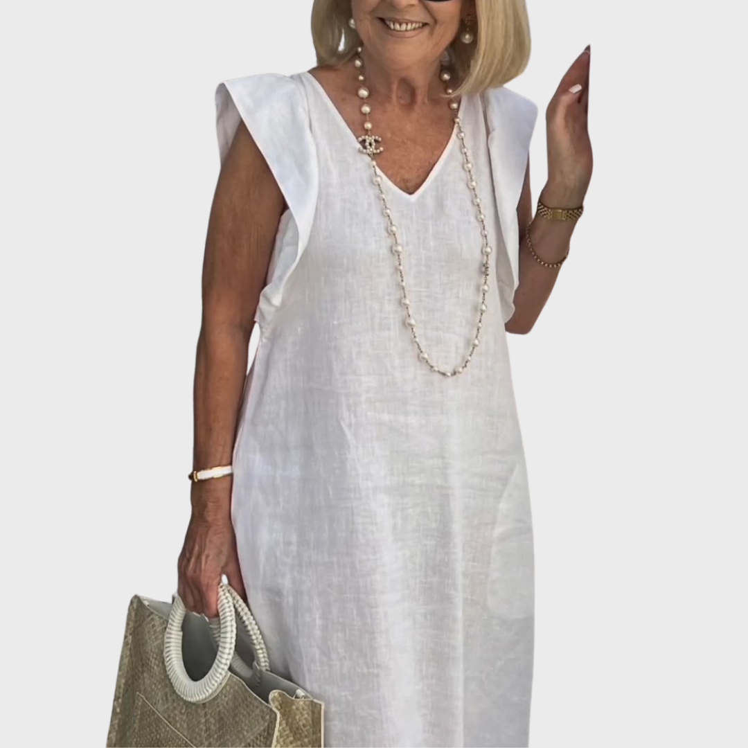 Felicity | Maxi Dress Sleeveless Casual - Green Cotton