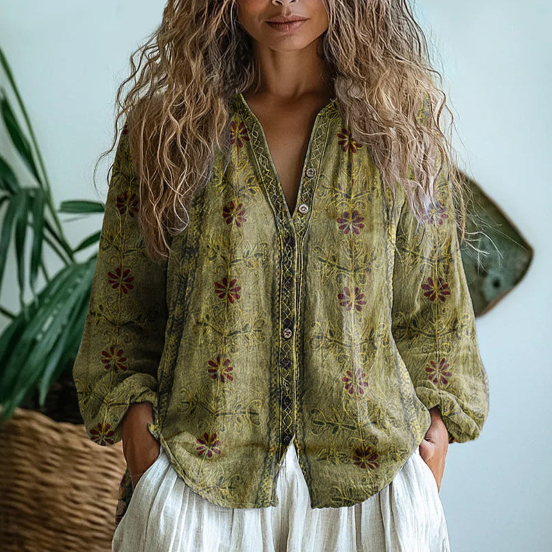Mirabella | Elegant Blouse - Silk Blend - White