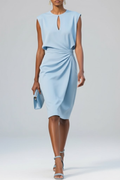 Katharina | Midi Dress Keyhole Neckline Ruching