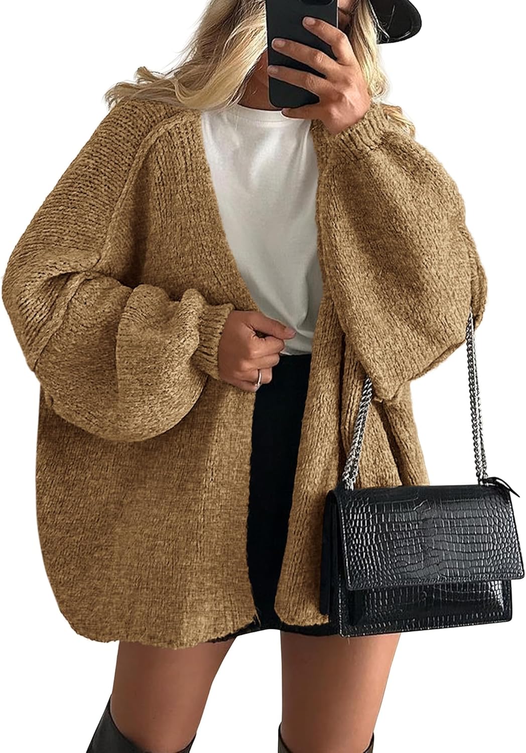 Gabriella | Loose Knit Cardigan - Spring Green