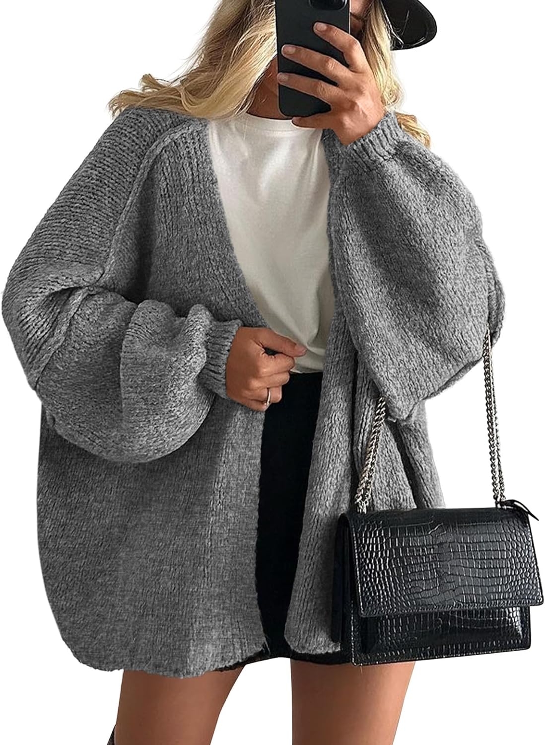 Gabriella | Loose Knit Cardigan - Spring Green