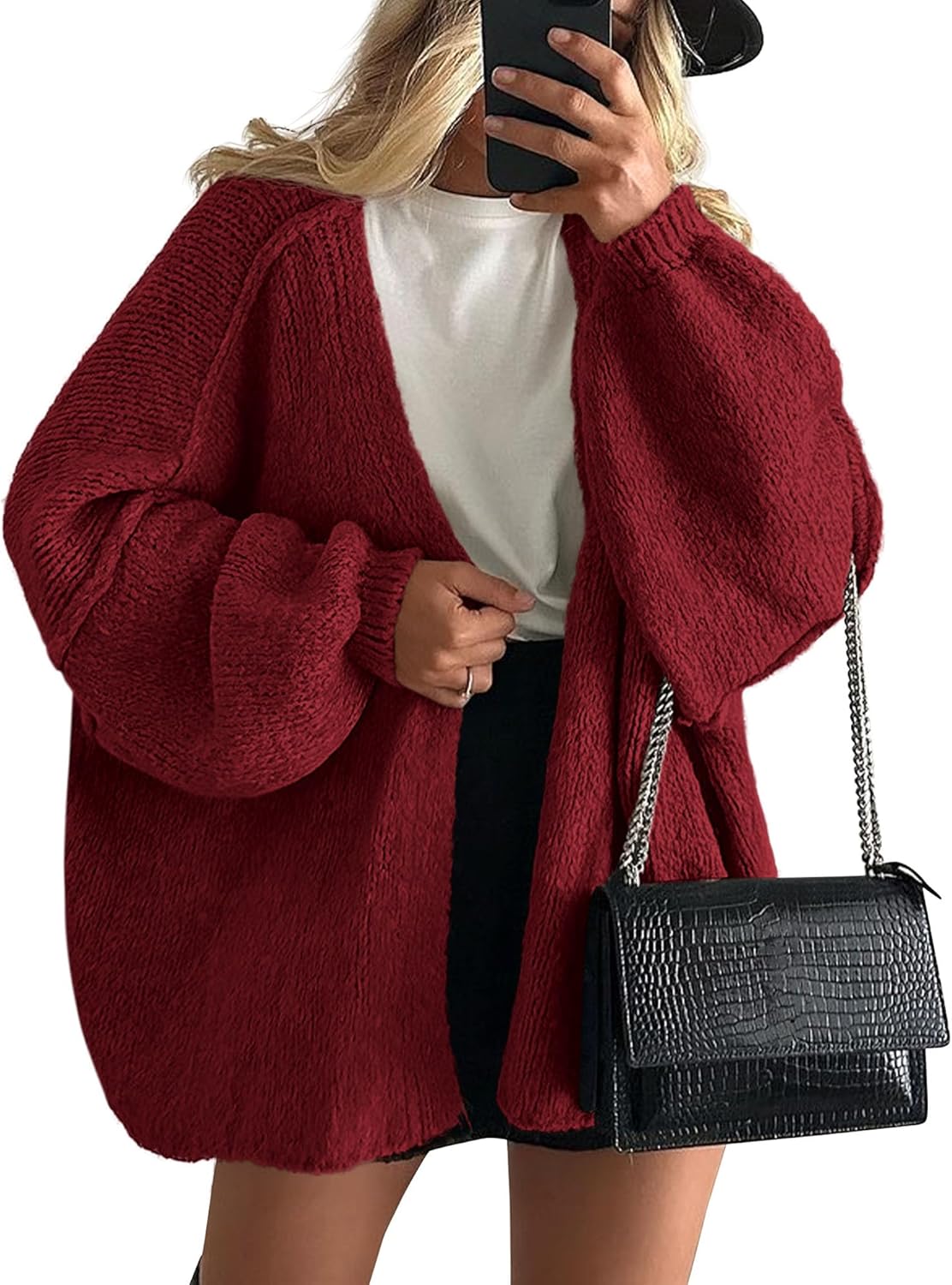 Gabriella | Loose Knit Cardigan - Spring Green