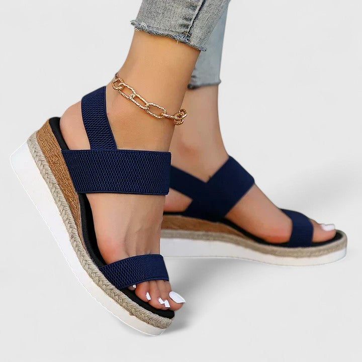 Merill | Orthopedic Sandals - Black Leather