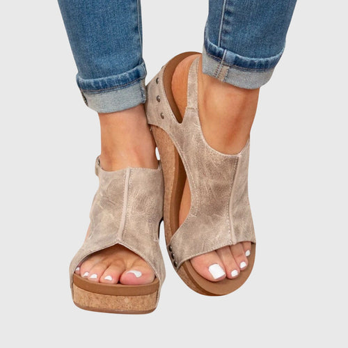 Adela | Orthopedic Sandals - Black Leather