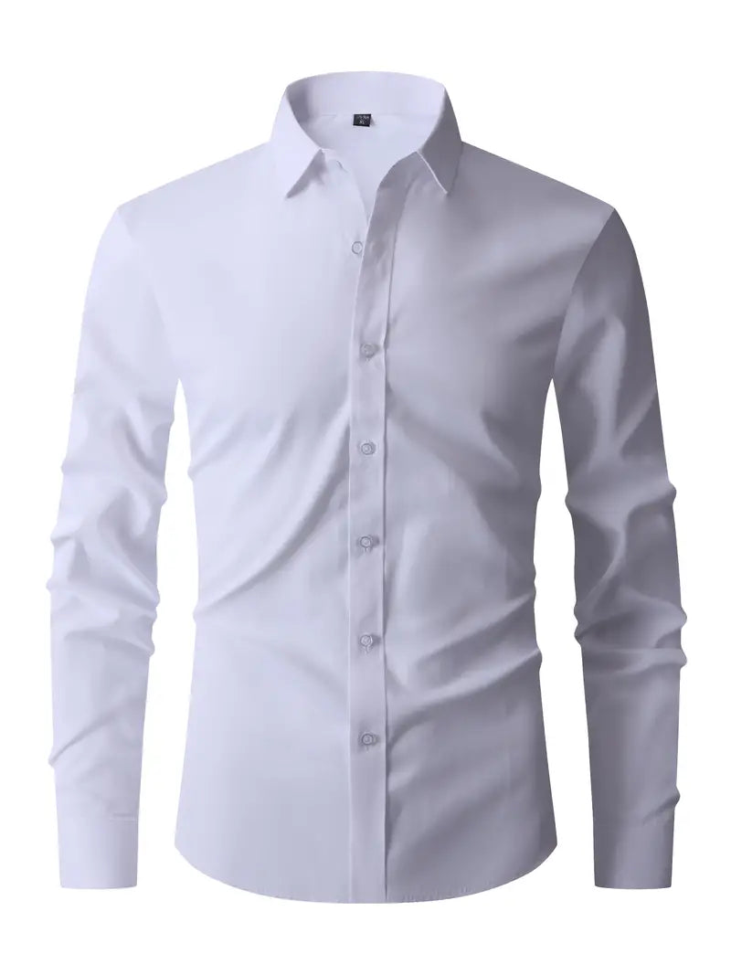 Oliver | Slim Fit Shirt - Blue Cotton