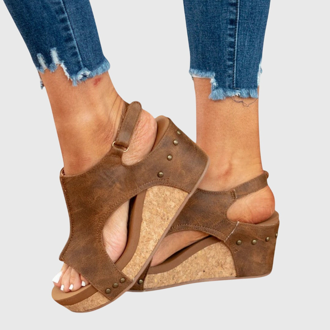 Adela | Orthopedic Sandals - Black Leather