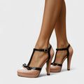 Oriah | Orthopedic Heels - Black Leather