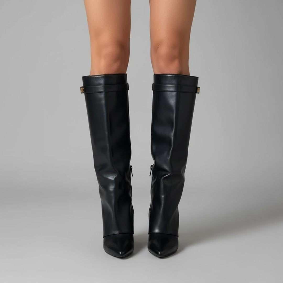 Stefanie | Overknee Boots Leather with Buckle