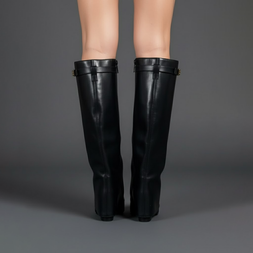 Stefanie | Overknee Boots Leather with Buckle