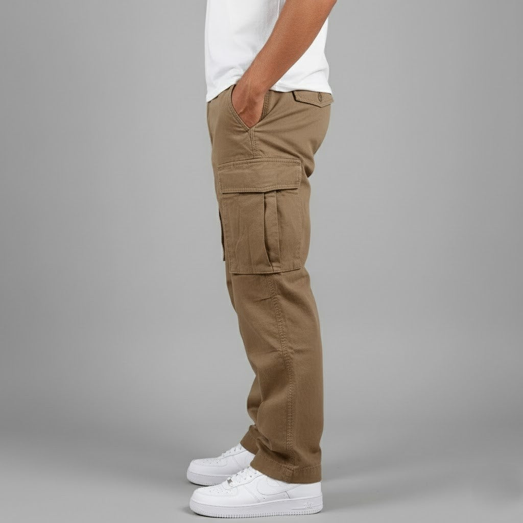 Benjamin | Relaxed Fit Cargo Pants - Black Cotton Streetwear
