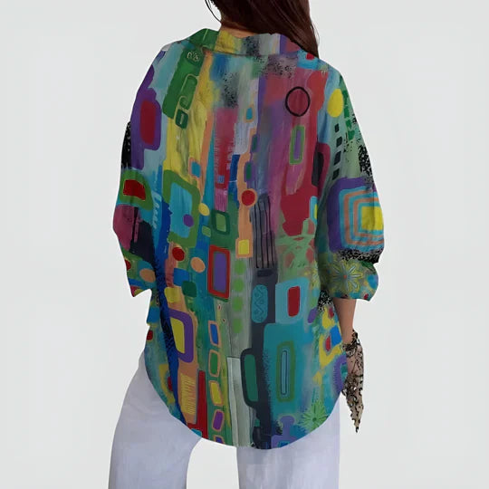 Ella | Colorful Summer Shirt with Buttons - Multi
