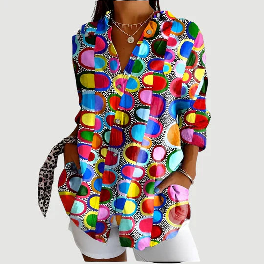 Ella | Colorful Summer Shirt with Buttons - Multi