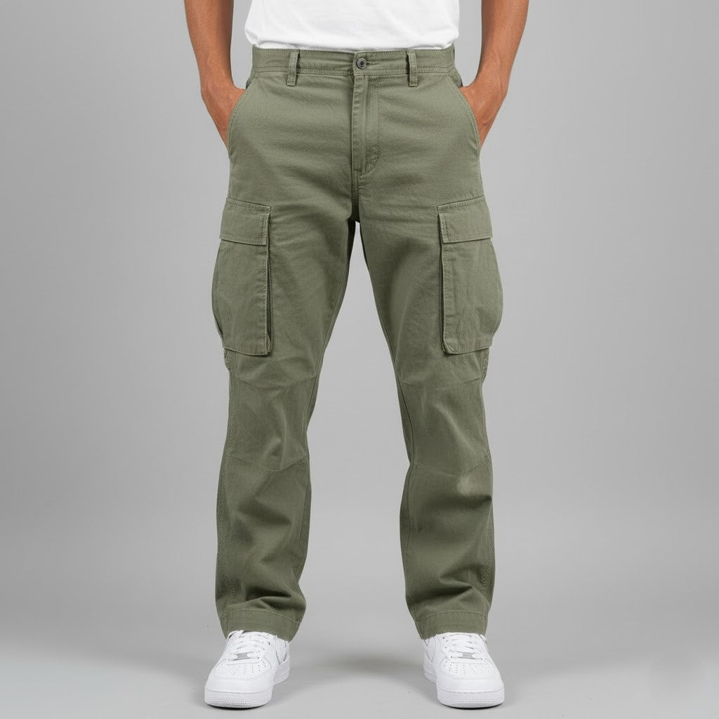 Benjamin | Relaxed Fit Cargo Pants - Black Cotton Streetwear