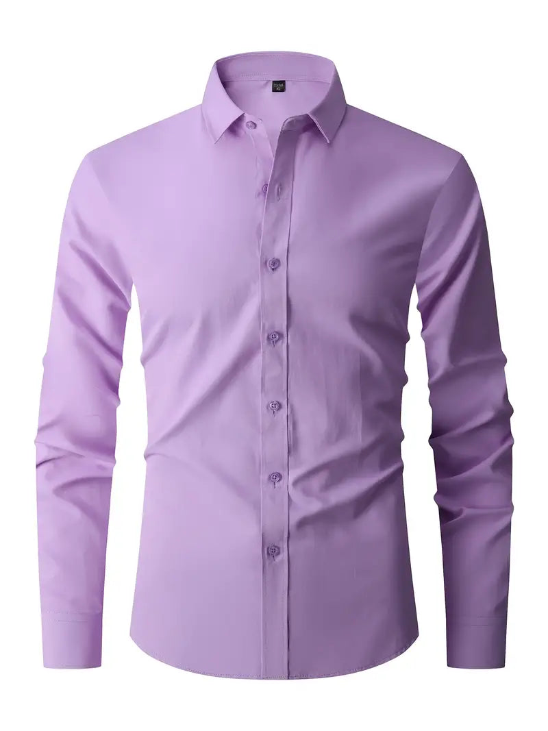 Oliver | Slim Fit Shirt - Blue Cotton