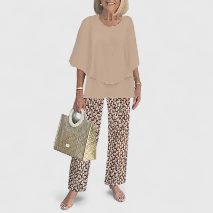 Martha | Two-Piece Set - Soft Cotton Blend - Blush Pink