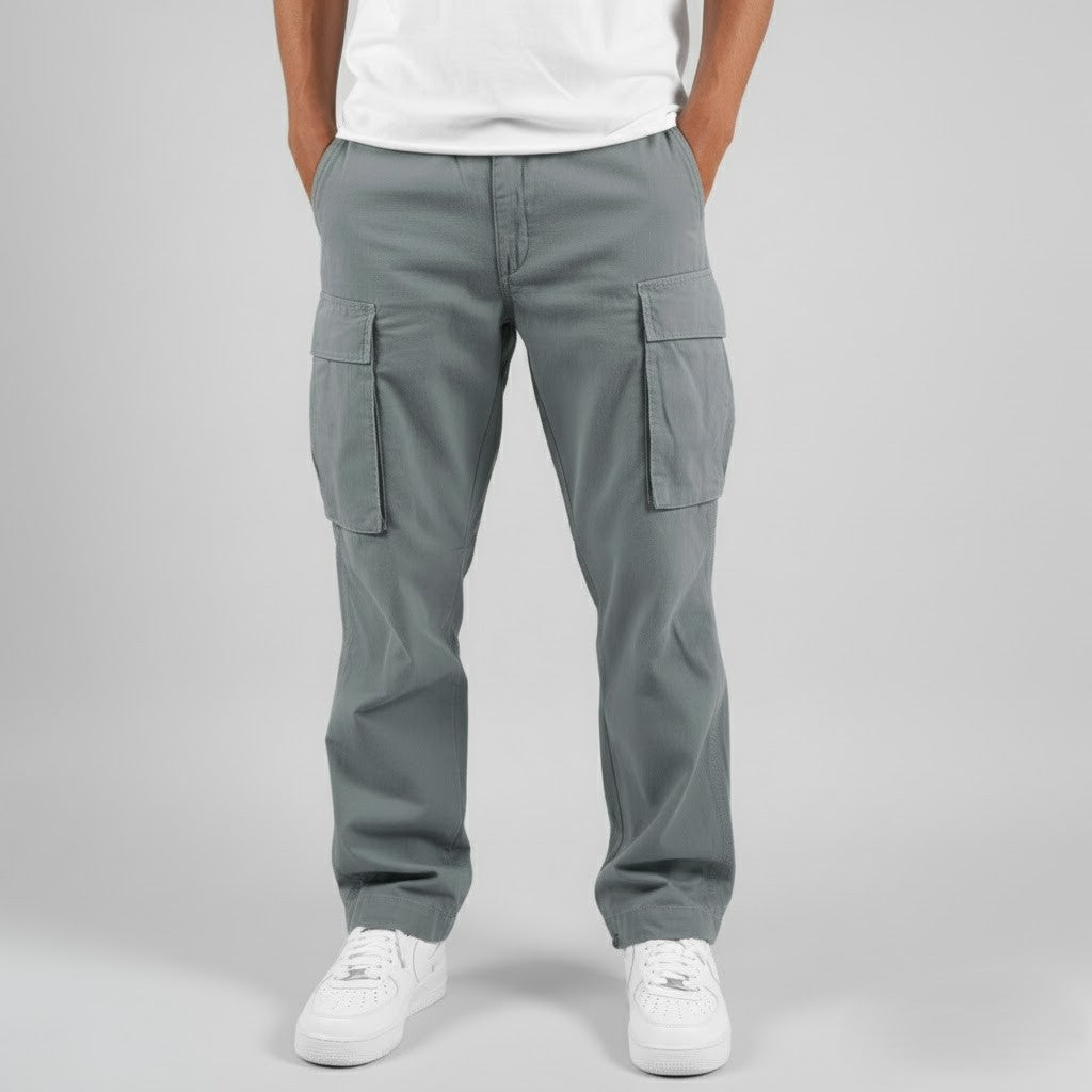 Benjamin | Relaxed Fit Cargo Pants - Black Cotton Streetwear