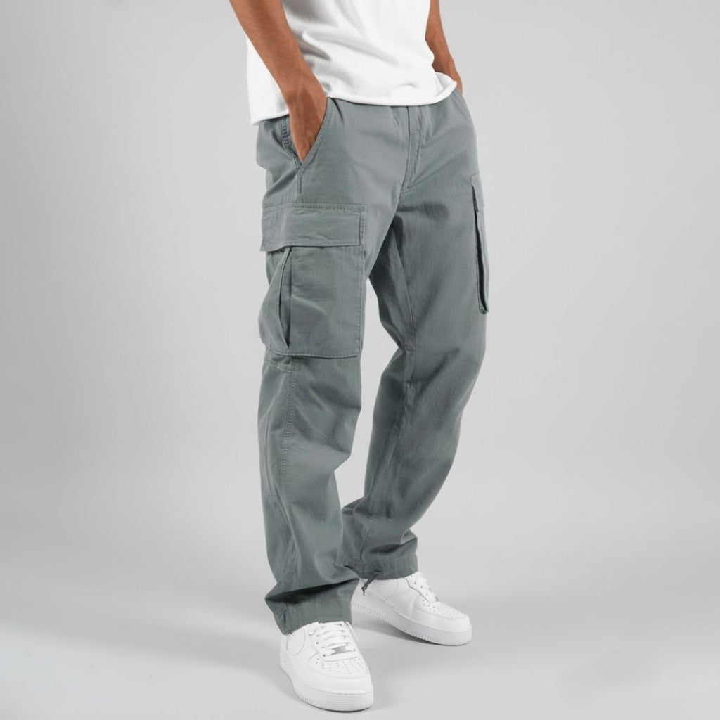Benjamin | Relaxed Fit Cargo Pants - Black Cotton Streetwear