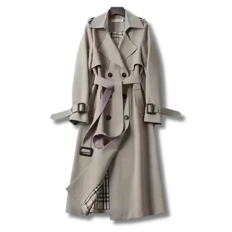 Amira | Classic Trench Coat with Belt - Winter - Beige