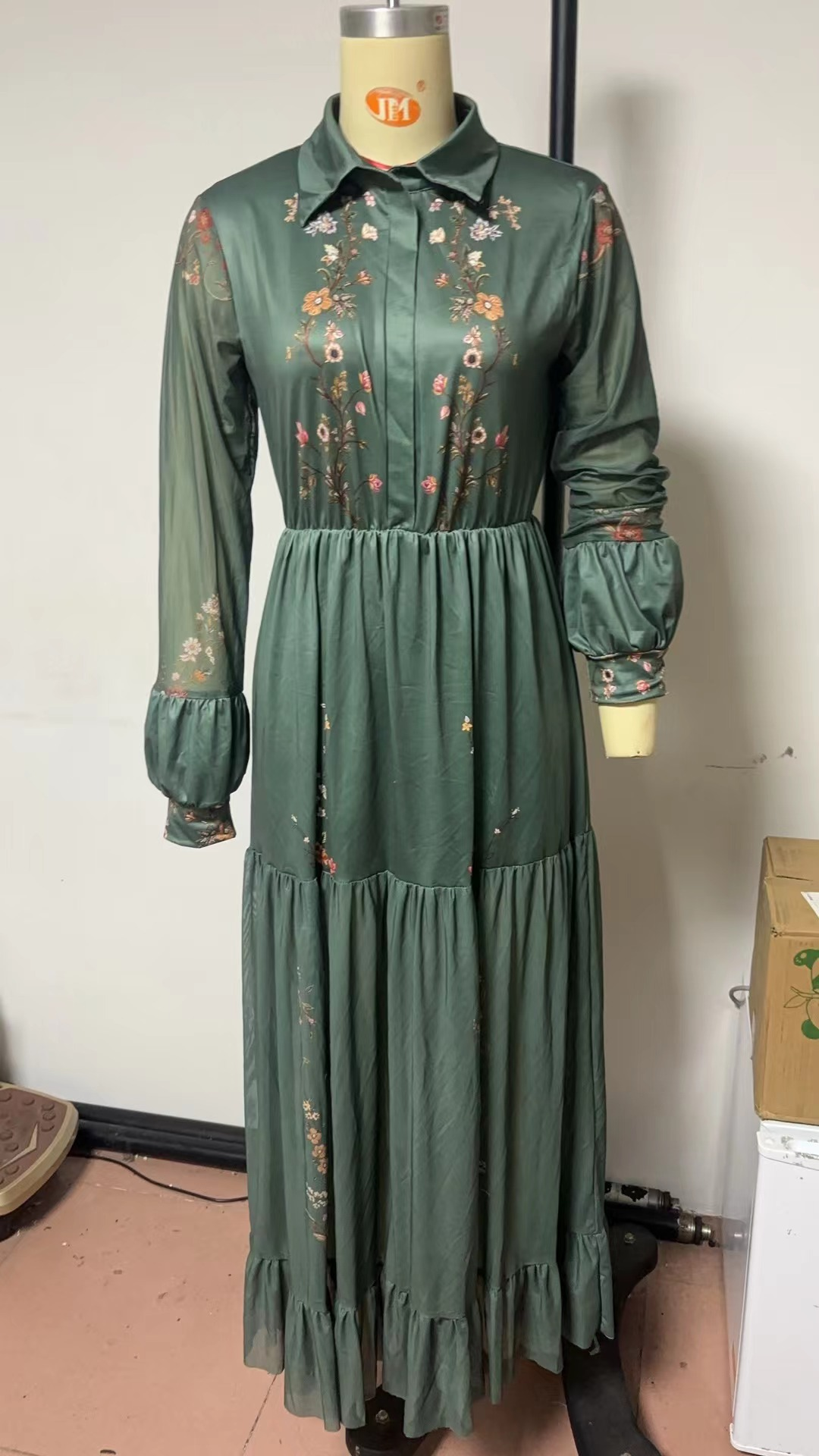 Alina Soleil | Boho Maxi Dress - Floral Print Cotton
