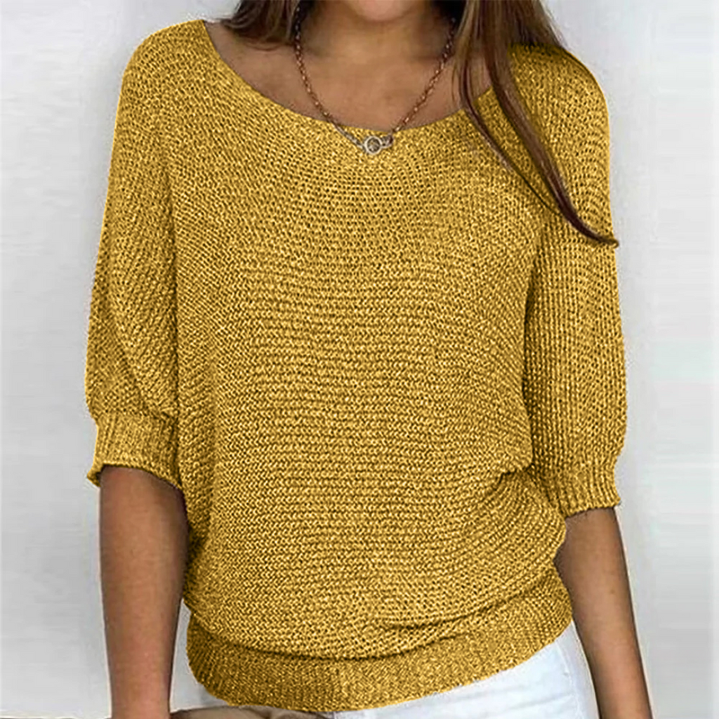 Elise | Elegant Sweater - Cream Wool