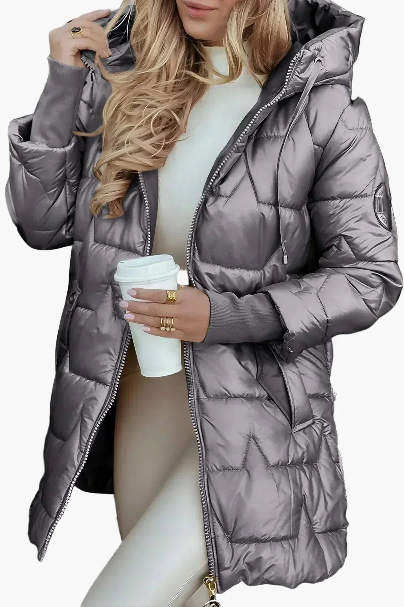 Anna | Women’s Elegant Warm Hooded Long Puffer Coat