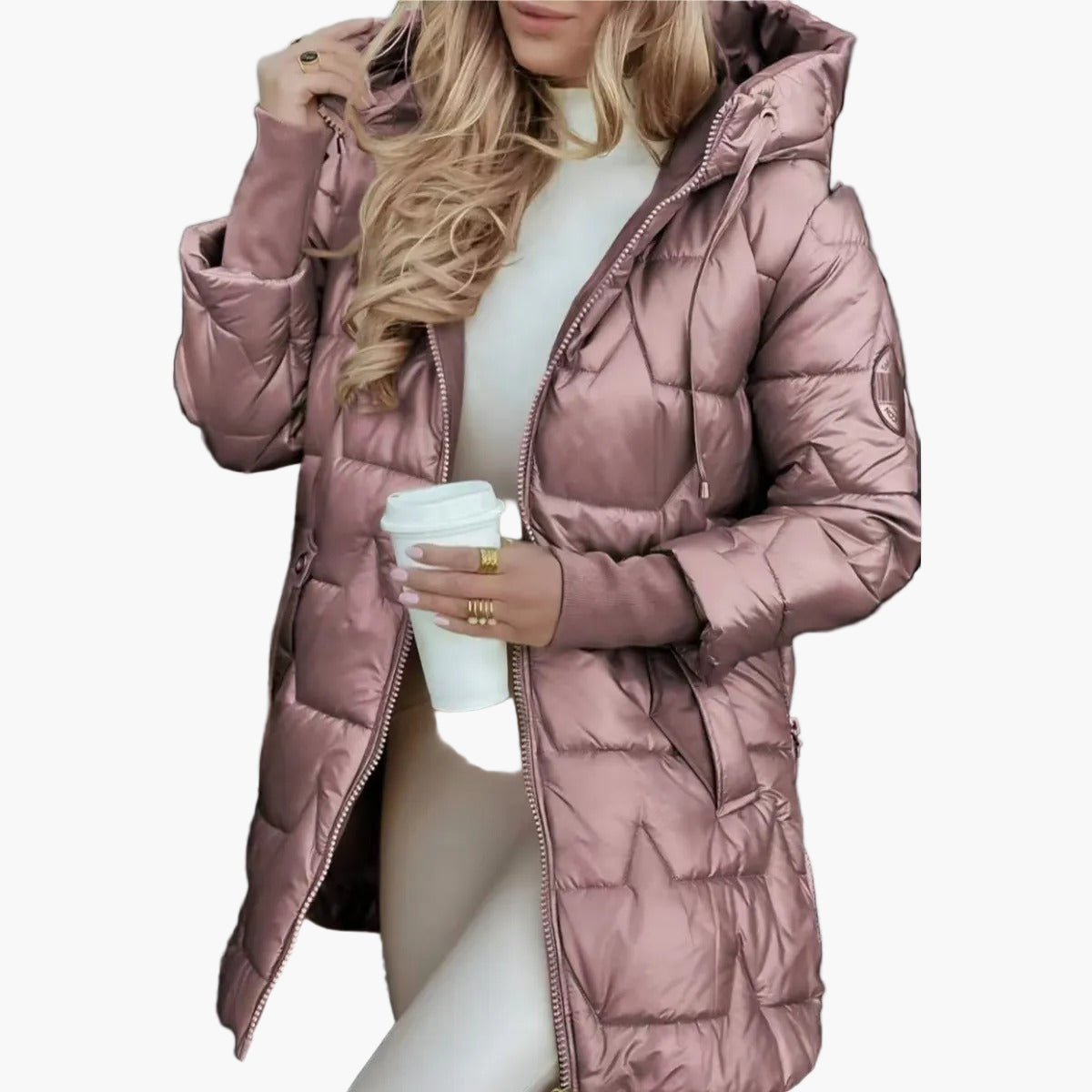 Anna | Women’s Elegant Warm Hooded Long Puffer Coat