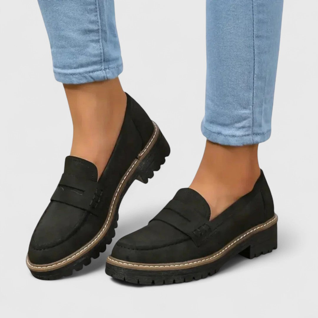 Savrani | Orthopaedic Loafers - Black Leather