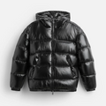Elias | Modern Puffer Coat - Shiny Black