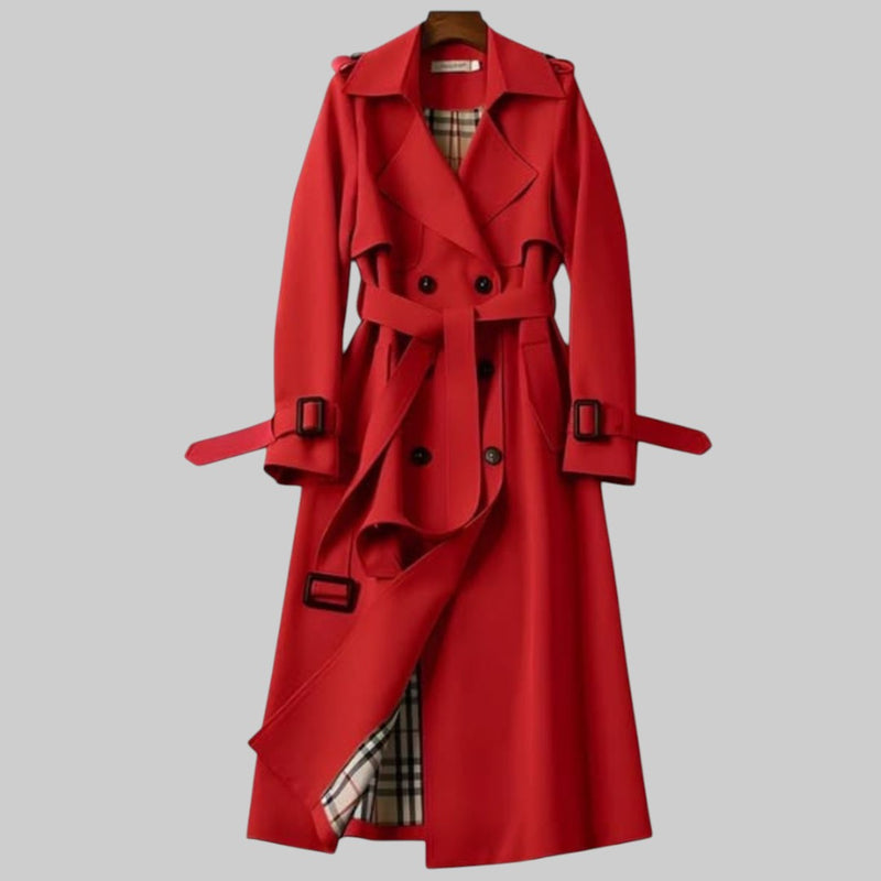 Amira | Classic Trench Coat with Belt - Winter - Beige
