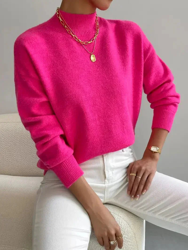 Faith | Women’s Spring Comfortable Mock Neck Sweater