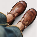 Louisa | Leather Mary Jane Shoes - Black