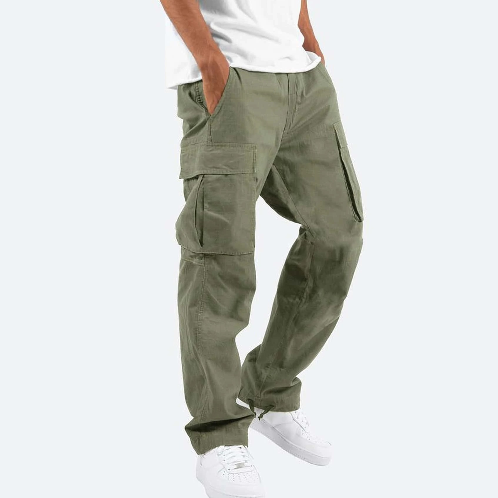 Malte | Cargo Pants Relaxed Fit - Beige Cotton