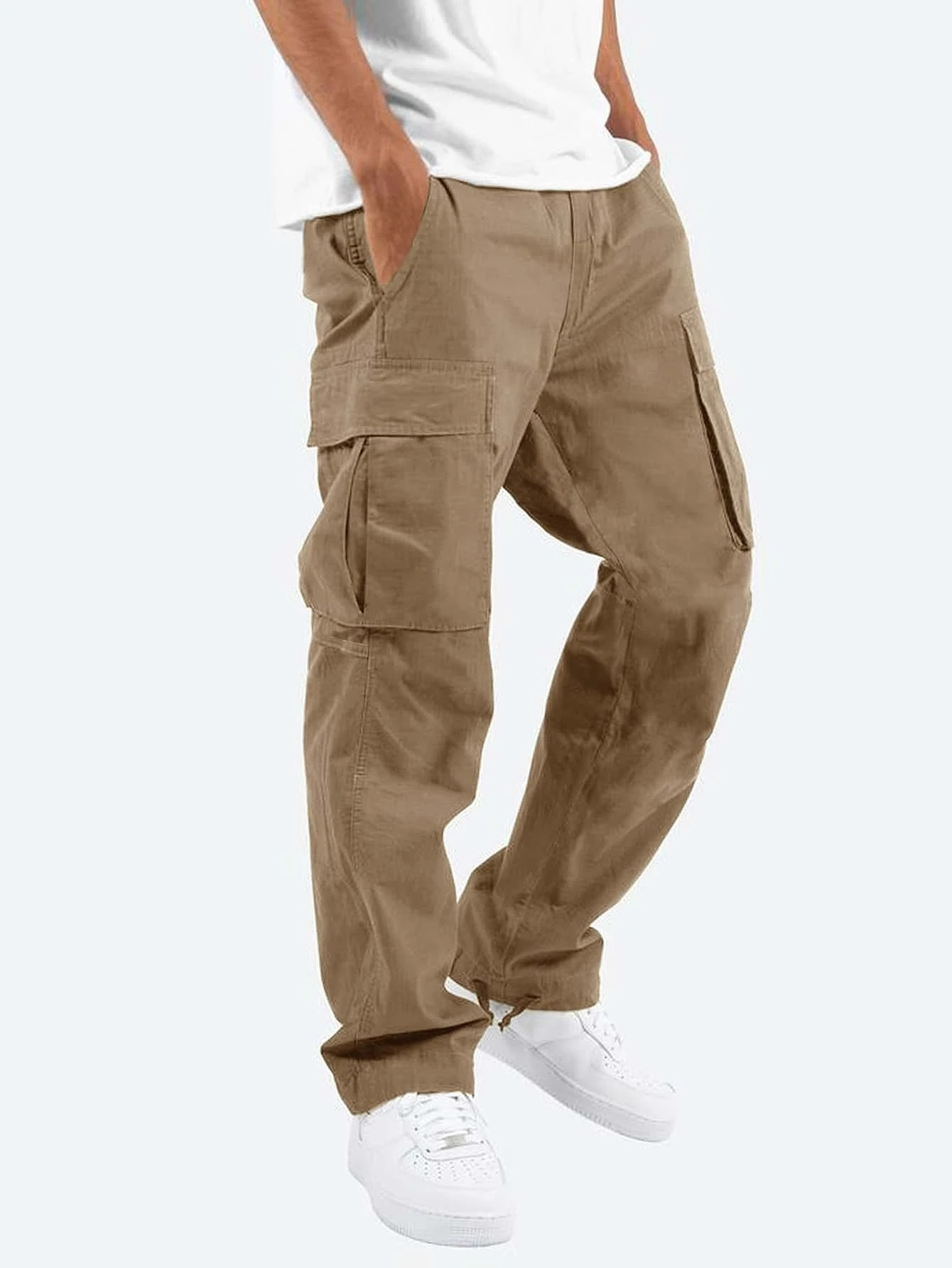 Malte | Cargo Pants Relaxed Fit - Beige Cotton