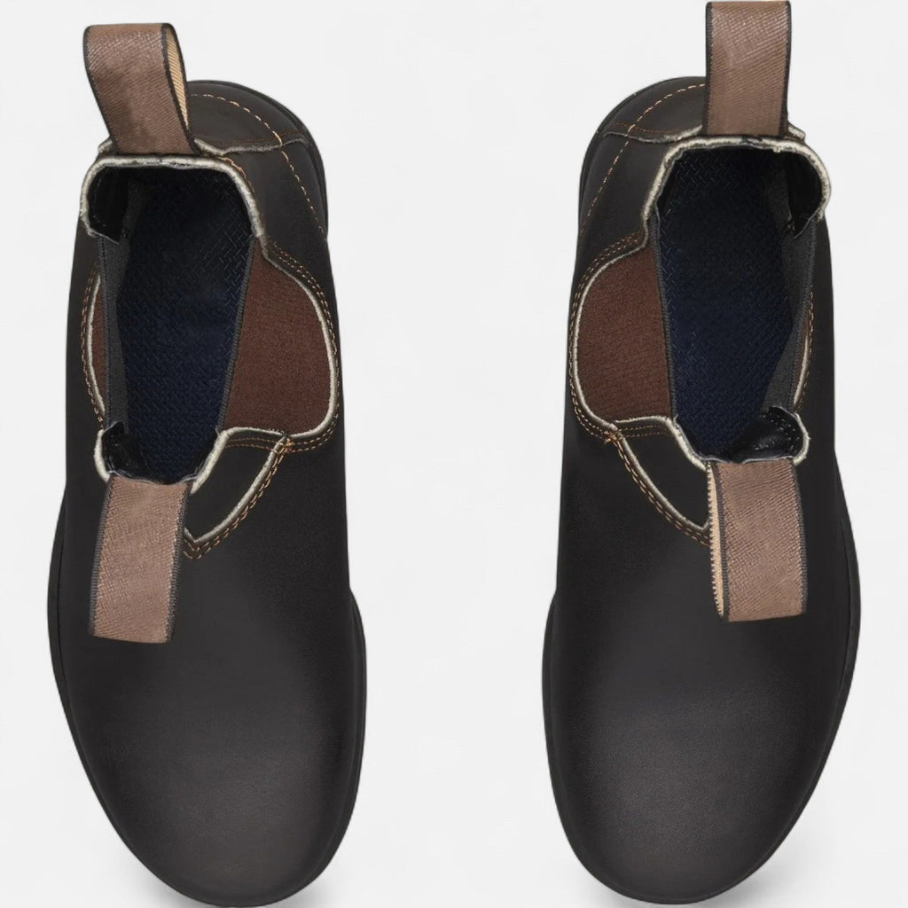 Oliver | Men's Chelsea Boots Leather Slip On Black Classic