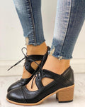 Paige | Women’s Heeled Lace-Up T-Strap Shoes