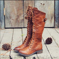 Amelia | Women Tall Lace Up Knee High Boots
