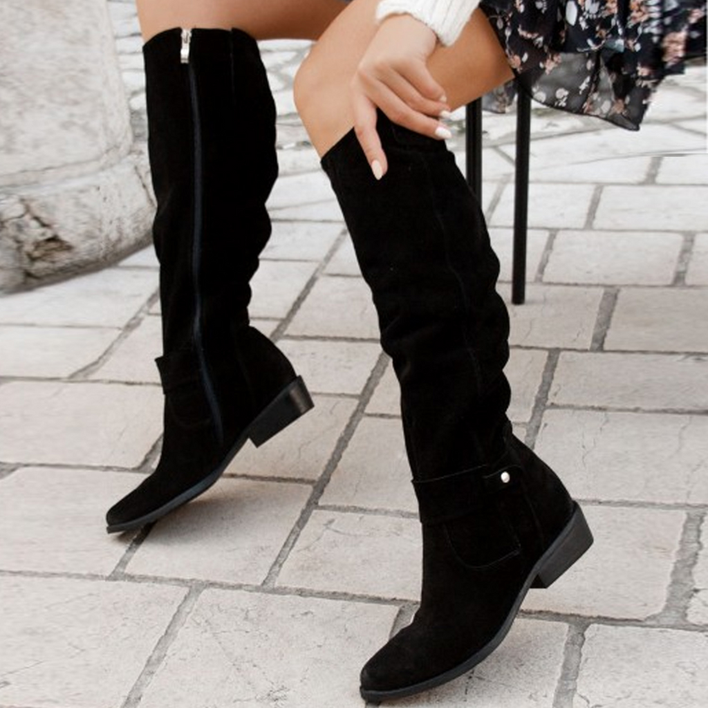 Tanja | Over-the-Knee Boots - Black Leather