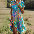 Veronika | Casual Summer Dress - Vibrant Cotton