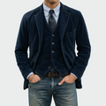 Peter | Blazer and Vest Set - Navy Wool Blend
