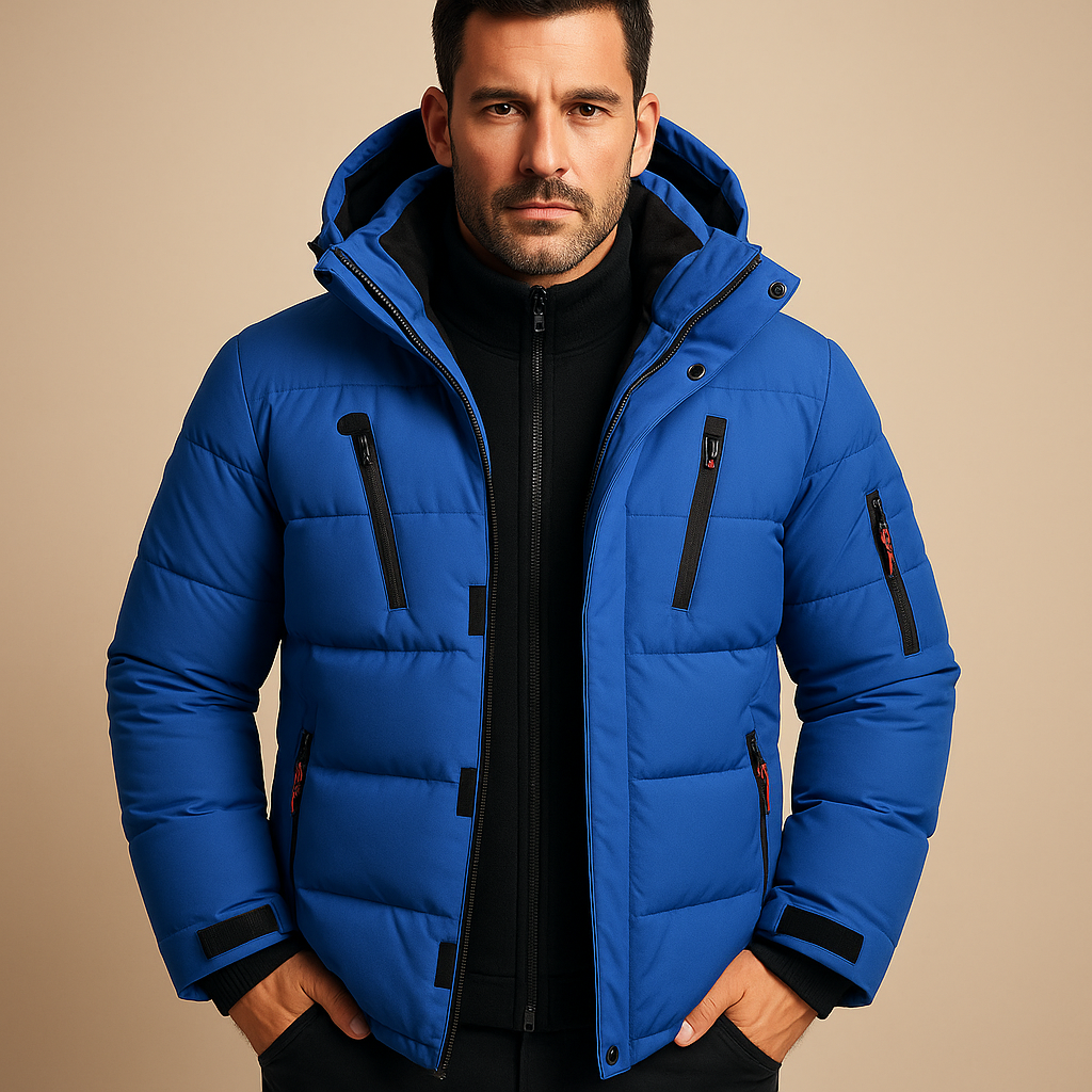 Klaus | Winter Jacket Thick Zip Closure - Dark Blue