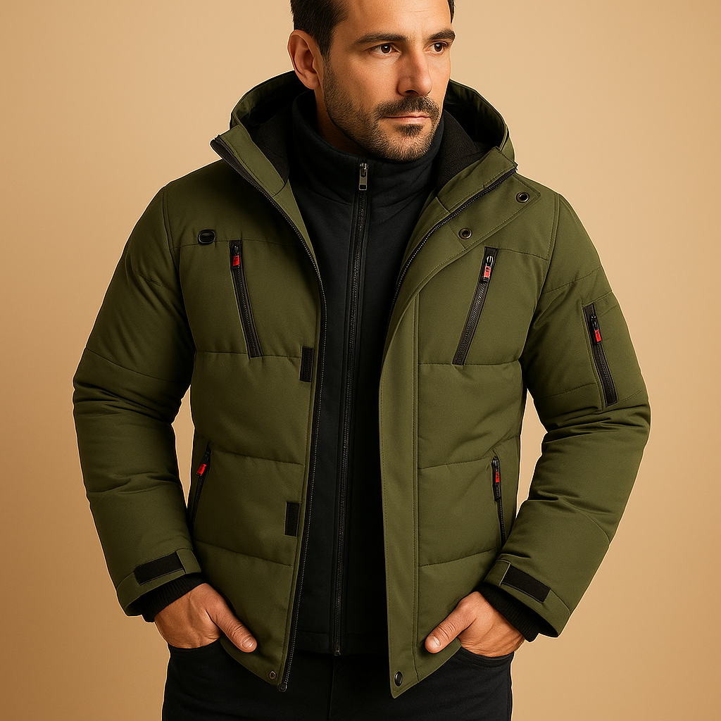 Klaus | Winter Jacket Thick Zip Closure - Dark Blue