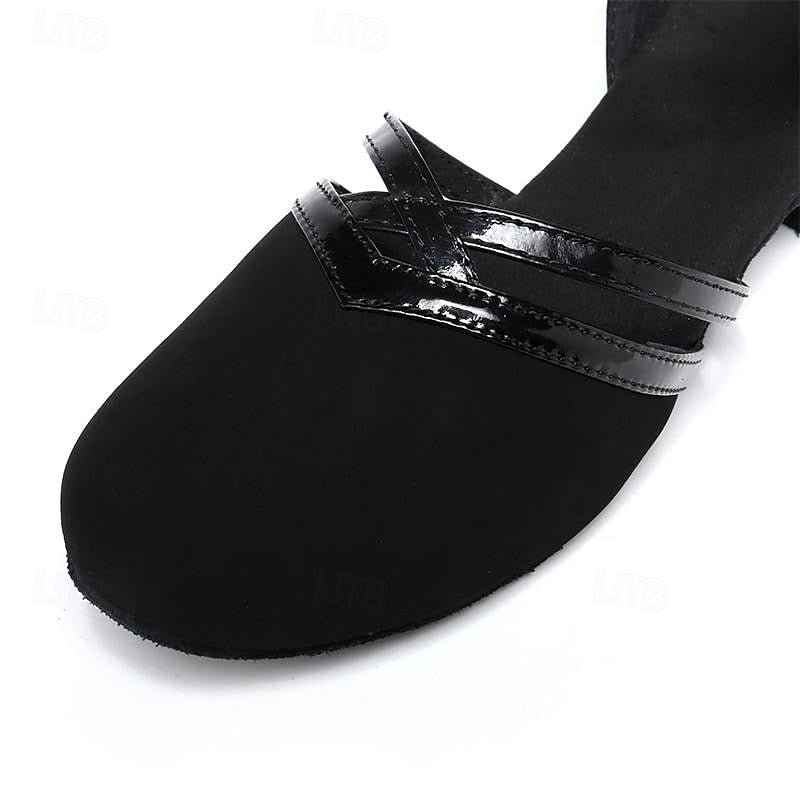 Christa | Dance Shoes Flex Sole - Black Leather